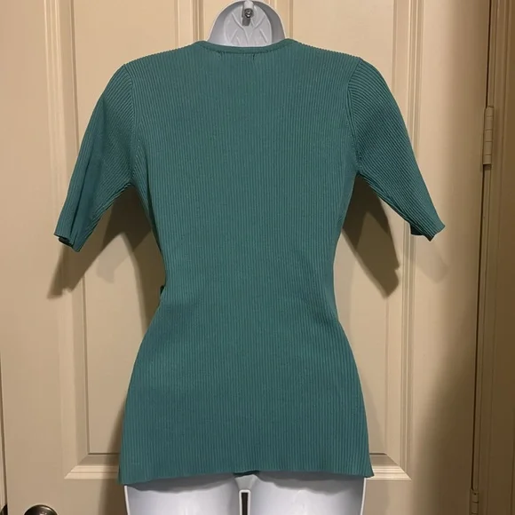 Seafoam green faux wrap top by Select + Trend - Picture 2 of 5